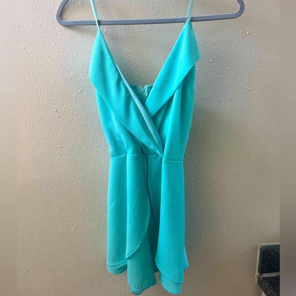 Fashion Nova Blue Romper